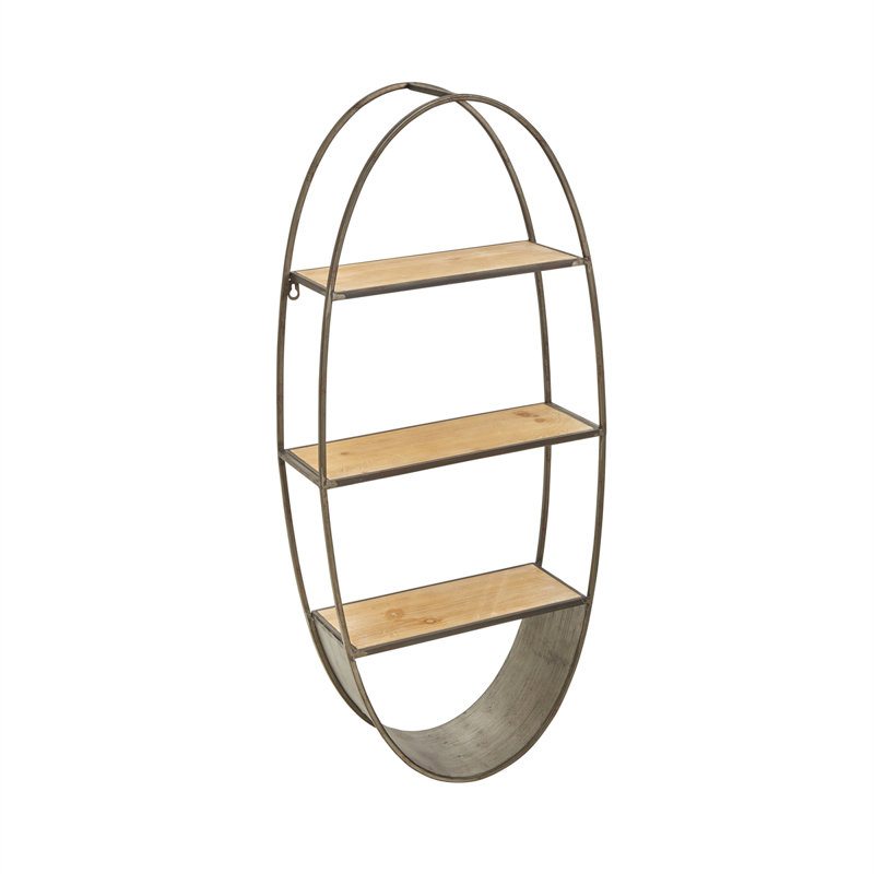 Gracie Oaks 3 Piece Oval Wall Shelf & Reviews Wayfair